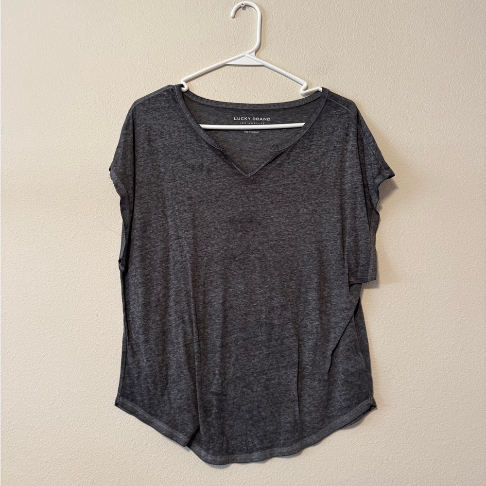 Lucky Brand Charcoal Short Sleeve Tee
